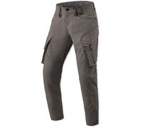Revit Cargo Tristan Tapered Pantalones textiles de motocicleta, negro-verde, tamaño 34 para Hombres