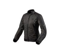 Rev'it! Chaqueta de Moto para Mujer Torque 2 H2O Negro/Antracita34 Negro,Antracita