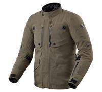 Revit Trench 2 GTX Chaqueta textil de moto impermeable, verde, tamaño L para Hombres