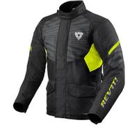 Revit Duke H2O Chaqueta textil para motocicleta, negro-amarillo, tamaño S para Hombres
