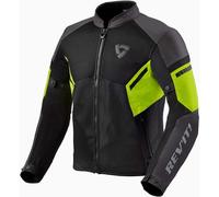 Revit GT-R Air 3 Chaqueta textil de motocicleta, negro-amarillo, tamaño 2XL para Hombres
