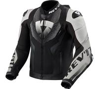 Revit Hyperspeed 3 Pro Chaqueta de cuero de moto, Negro/Blanco, Talla 48