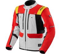 Revit Offtrack 3 H2O Chaqueta Textil de Motocicleta Impermeable, blanco-rojo, tamaño M para Hombres