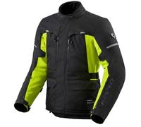 Revit Outback 5 H2O Chaqueta Textil de Motocicleta Impermeable, negro/amarillo neón, Talla 3XL