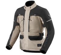 Revit Outback 5 H2O Chaqueta Textil de Motocicleta Impermeable, negro-beige, tamaño 2XL para Hombres