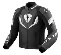 Revit Quantum 3 Chaqueta de cuero para moto perforada, negro-gris, tamaño 48 para Hombres
