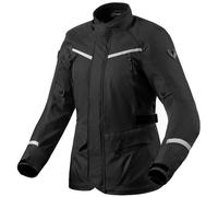 Revit Voltiac 3 H2O Chaqueta textil de motocicleta para damas, negro-plata, tamaño 44 para Mujer