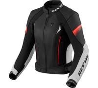 Revit Xena 4, chaqueta de cuero perforada mujer 36 female Negro/Blanco/Rojo Neón