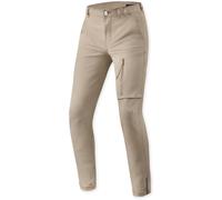 Revit Chino Terry Zip Skinny Pantalones textiles de motocicleta, Arena, Talla 34/32