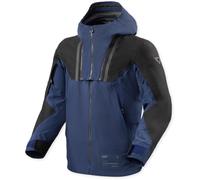 Revit Component 3 H2O Chaqueta textil impermeable para motocicleta, negro/azul oscuro, Talla XL