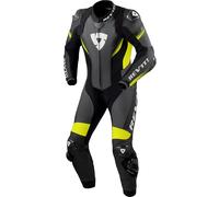 Revit Control Traje de cuero de moto de una pieza, negro-amarillo, tamaño 52 para Hombres