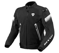 Revit Control Air H2O chaqueta textil impermeable para motocicletas, negro-blanco, tamaño XL para Hombres