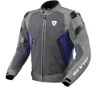 Revit Control Air H2O chaqueta textil impermeable para motocicletas, gris/azul, Talla M