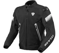 Revit Control Air H2O chaqueta textil impermeable para motocicletas, negro-blanco, tamaño 2XL para Hombres