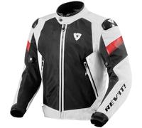 Revit Control Air H2O chaqueta textil impermeable para motocicletas, Blanco/Negro, Talla L