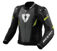 Rev'it Control Leather Jacket - Talla 56 BLACK/NEON YELLOW