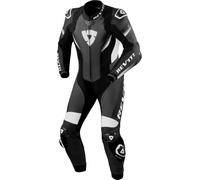 Revit Control Traje de cuero de moto de una pieza, negro-blanco, tamaño 46 para Hombres