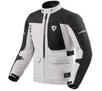 Revit Convergent H2O Chaqueta Textil de Motocicleta Impermeable, negro-plata, tamaño S para Hombres