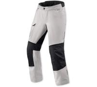Revit Convergent H2O pantalones textiles impermeables para motocicletas, negro-plata, tamaño L para Hombres