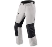 Revit Convergent H2O pantalones textiles impermeables para motocicletas, Plata/Negro, Talla M larga