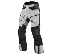 Revit Defender 3 GTX Pantalones textiles para motocicleta, negro-plata, tamaño XL para Hombres
