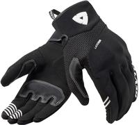 Revit Endo Guantes de moto para mujer, Negro/Blanco, Talla L