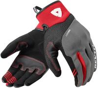 Revit Endo Guanti da moto, nero/grigio/rosso, 2XL