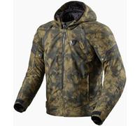 Revit Flare 3 H2O Chaqueta textil de moto impermeable, Verde/camuflaje, Talla XL