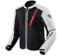 Revit GT-R 4 Air Chaqueta textil para motocicletas, Negro/Blanco, Talla XL
