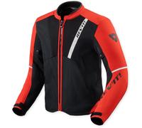 Revit GT-R 4 Air Chaqueta textil para motocicletas, negro-rojo, tamaño L para Hombres