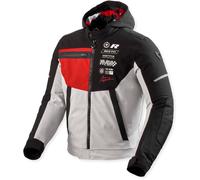 Revit Haste H2O Chaqueta textil de moto impermeable, negro-rojo, tamaño S para Hombres