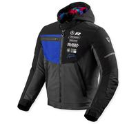 Revit Haste H2O Chaqueta textil de moto impermeable, negro-azul, tamaño 2XL para Hombres