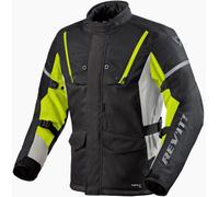Revit Horizon 3 H2O Chaqueta textil de motocicleta, negro/amarillo, Talla M