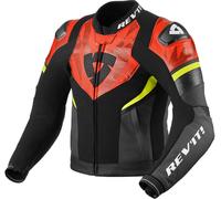 Revit Hyperspeed 2 Air Chaqueta de cuero / textil de motocicleta, negro-rojo, tamaño 48 para Hombres