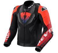 Revit Hyperspeed 3 Pro Chaqueta de cuero de moto, negro/rojo, Talla 48