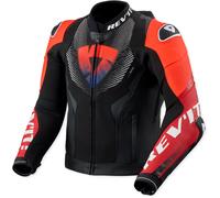 Revit Hyperspeed 3 Pro Chaqueta de cuero de moto, negro-rojo, tamaño 50 para Hombres