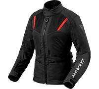 Revit Levante 2 H2O Chaqueta textil para motocicletas para damas, negro-gris-rojo, tamaño 42 para Mujer