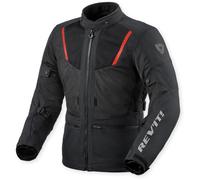 Revit Levante 2 H2O Chaqueta textil para motocicleta, gris oscuro/negro/rojo, Talla M