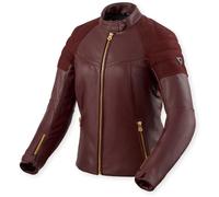 Revit London Chaqueta de cuero para moto para mujer, rojo, tamaño 38