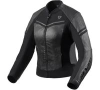 Revit Median Chaqueta de cuero para motocicleta para damas, negro-gris, tamaño 42 para Mujer