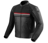 Revit Mile 2 Chaqueta de cuero para moto, negro-rojo, tamaño 46 para Hombres