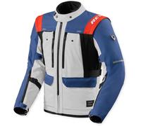 Revit Offtrack 3 H2O Chaqueta Textil de Motocicleta Impermeable, azul/gris, Talla 3XL