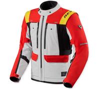 Revit Offtrack 3 H2O Chaqueta Textil de Motocicleta Impermeable, blanco-rojo, tamaño 2XL para Hombres