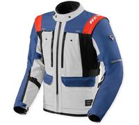 Revit Offtrack 3 H2O Chaqueta Textil de Motocicleta Impermeable, gris-azul, tamaño S para Hombres