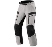 Revit Offtrack 3 H2O pantalones textiles impermeables para motocicletas, negro-plata, tamaño 3XL para Hombres