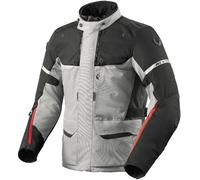 Revit Outback 4 H2O Chaqueta textil de motocicleta, negro-plata, tamaño L para Hombres