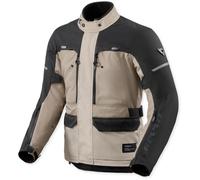 Revit Outback 5 H2O Chaqueta Textil de Motocicleta Impermeable, negro-beige, tamaño 3XL para Hombres