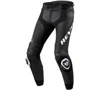 Revit Apex Pantalones de cuero para motocicletas, negro-blanco, tamaño 32 48 para Hombres
