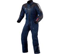 Revit Paramount GTX Traje textil de moto de 1 pieza, Azul oscuro/azul, Talla L corta