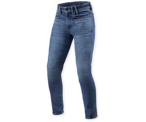Revit Piston 3 Skinny Vaqueros de moto, azul, tamaño 33 34 para Hombres